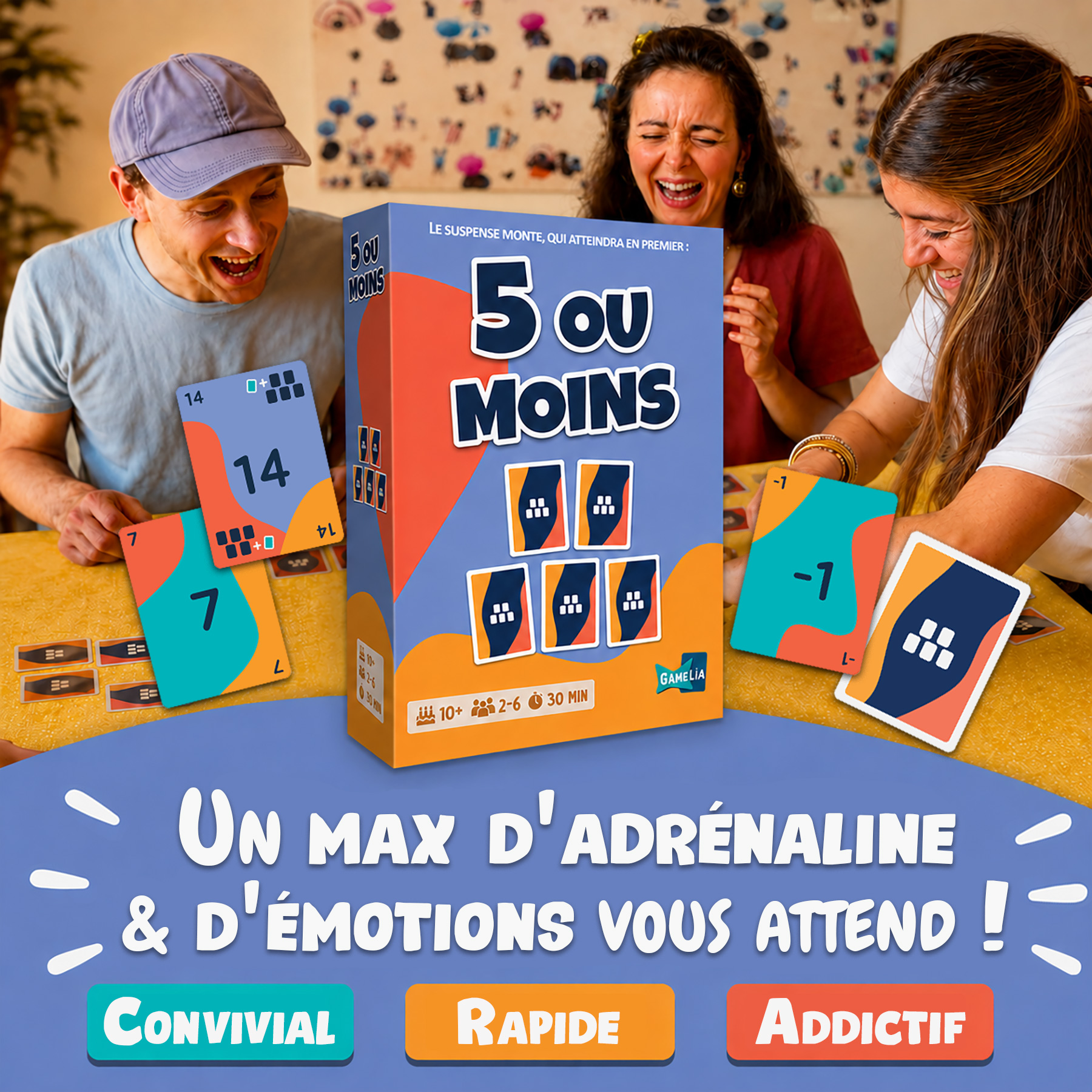 5 ou Moins, jeu de cartes édité par Gamelia